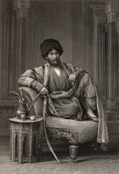 エドモンド・オドノバン、「メルヴ、冒険と捕われの物語」のイラスト、1883年発行